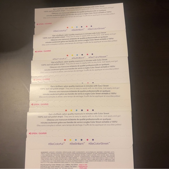 Color Street Easy Peel & Apply Nail Polish Strips NEW (Bundle of 5) - Picture 2 of 13